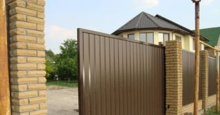 Купить откатные ворота из профнастила Острогожск, цена от 1766 руб.