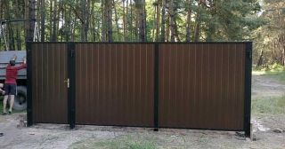 Купить распашные ворота из профнастила Острогожск, цена от 2752 руб.